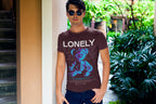 Men's Burgundy Round Neck T-shirts