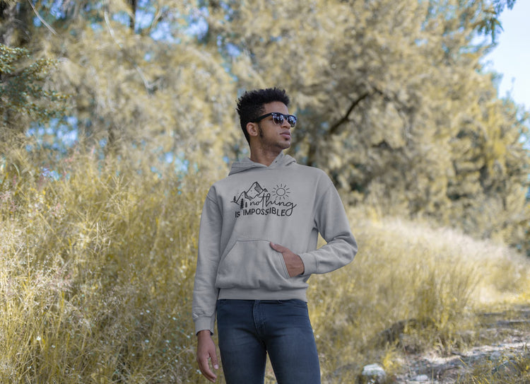 MENS MELANGE GREY HOODIES