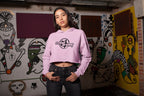 WOMENS LIGHT PINK CROP HOODIES