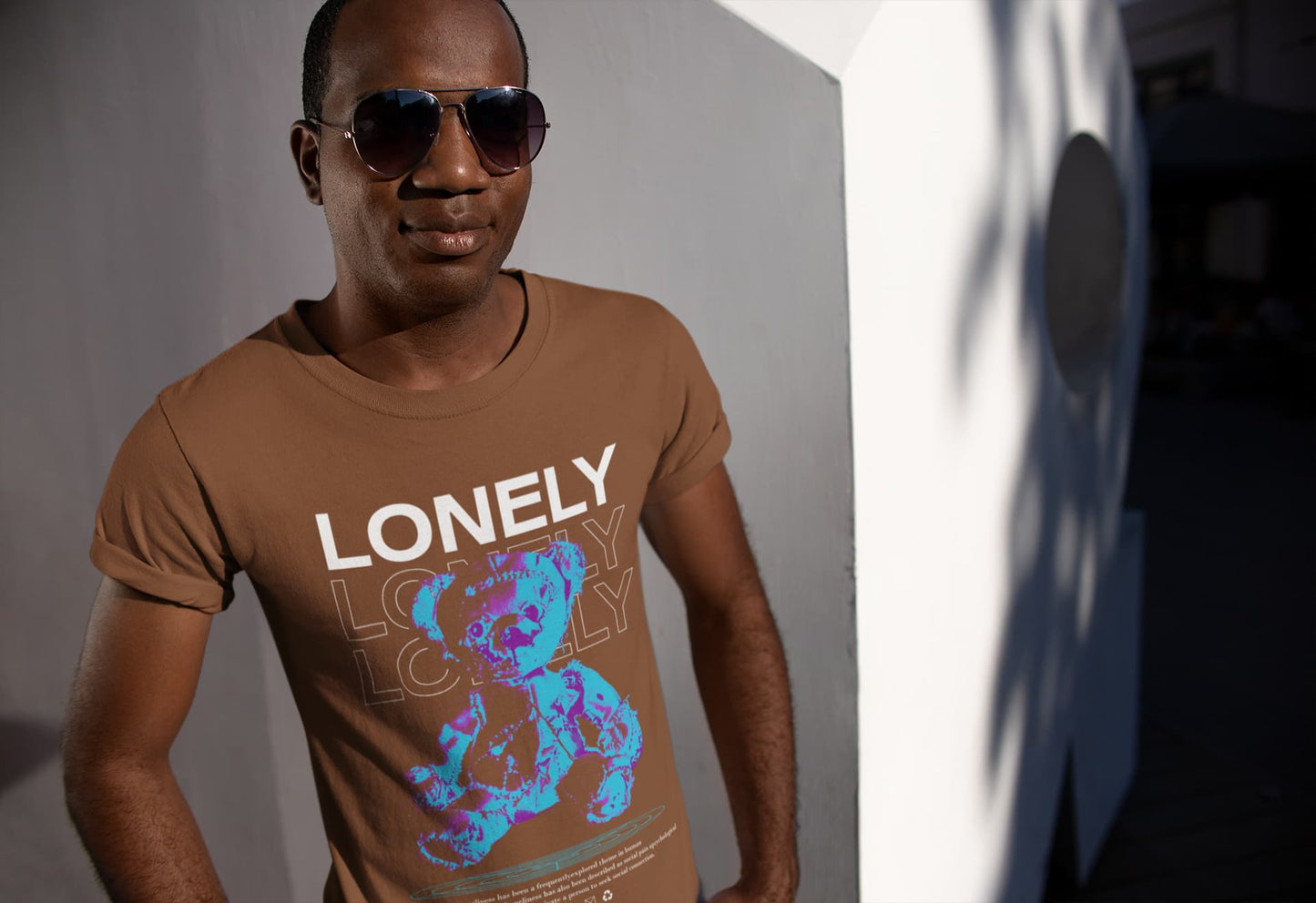 Men's Chocolate Brown Round Neck T-shirts