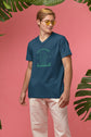 MENS NAVY BLUE VNECK T-SHIRT