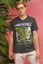 Men's Black V-neck T-shirts