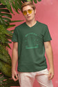 MENS OLIVE GREEN VNECK T-SHIRT