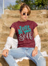 WOMENS MAROON ROUNDNECK T-SHIRT
