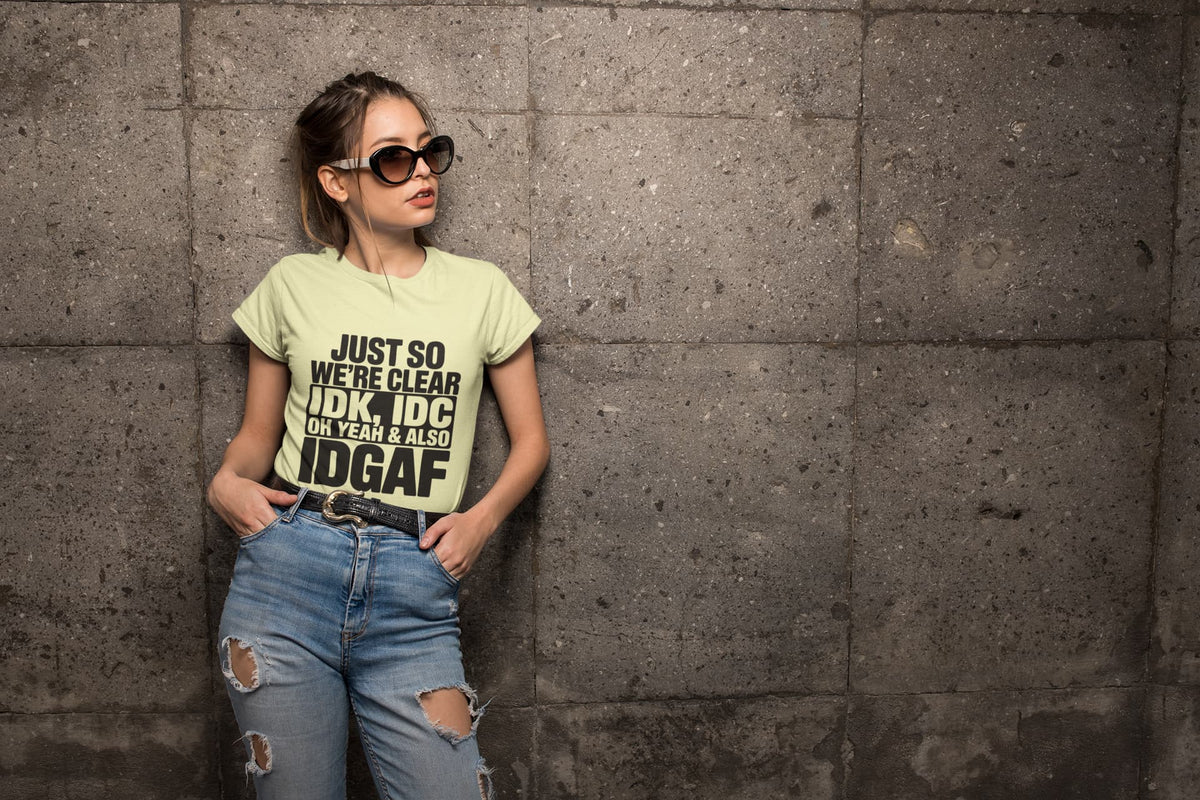 Women's Butter Yellow Round Neck T-shirts