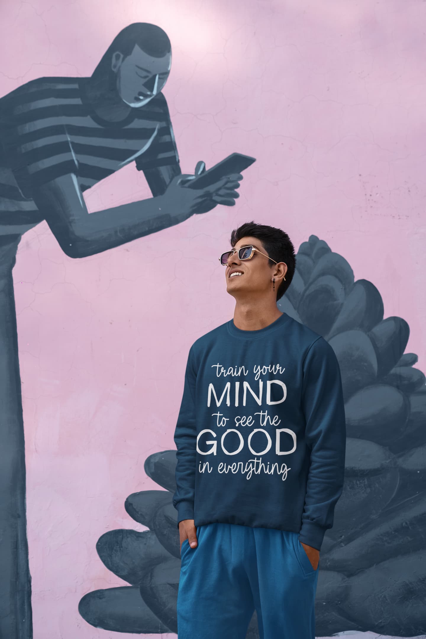 Men's Navy Blue Sweatshirts