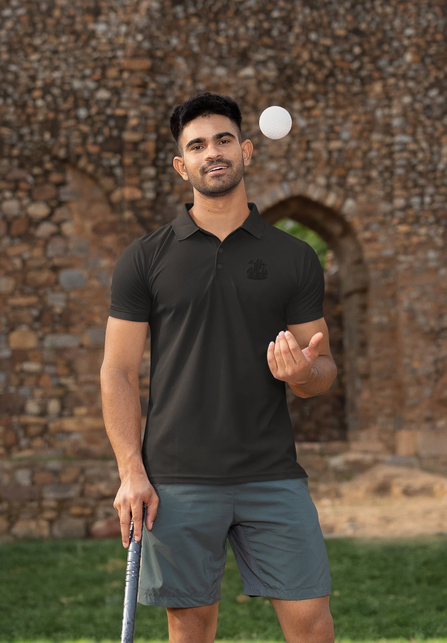 Men's Black Polo T-shirts