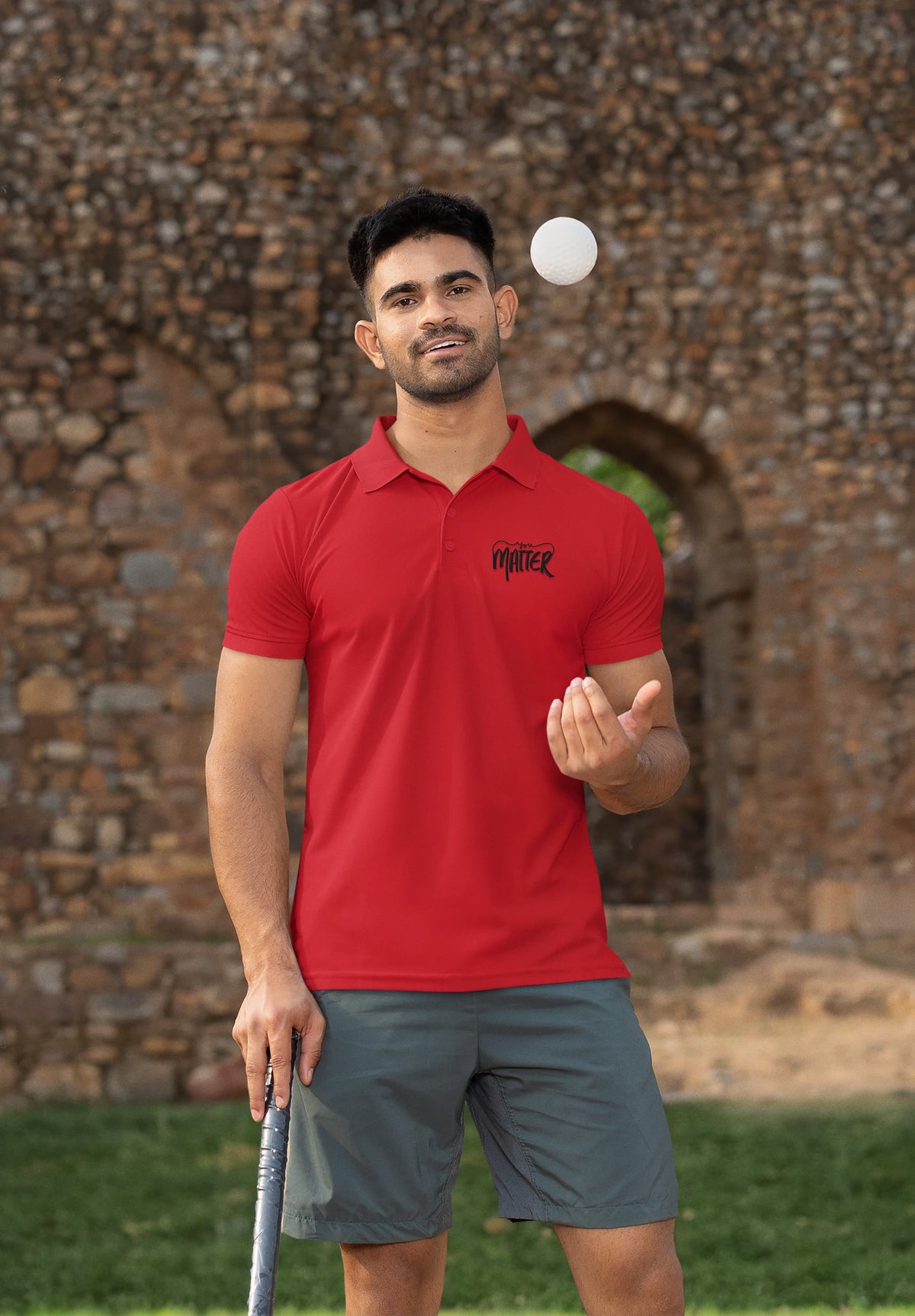 Karavirs® Fuse Red polo t-shirt for men India