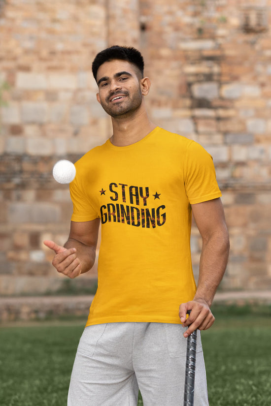 MENS GOLDEN YELLOW ROUNDNECK T-SHIRT 