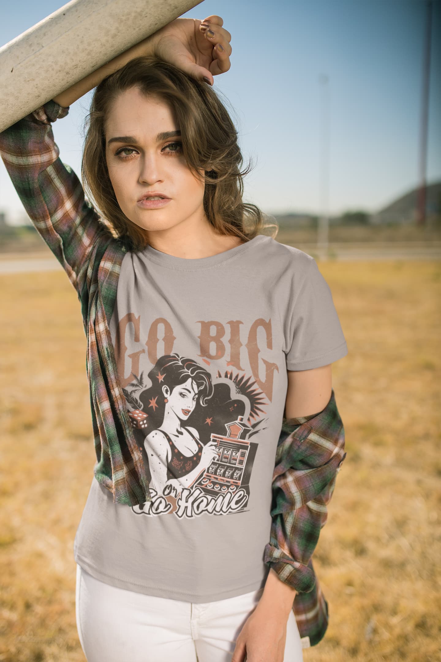Women's Melange Grey Round Neck T-shirts
