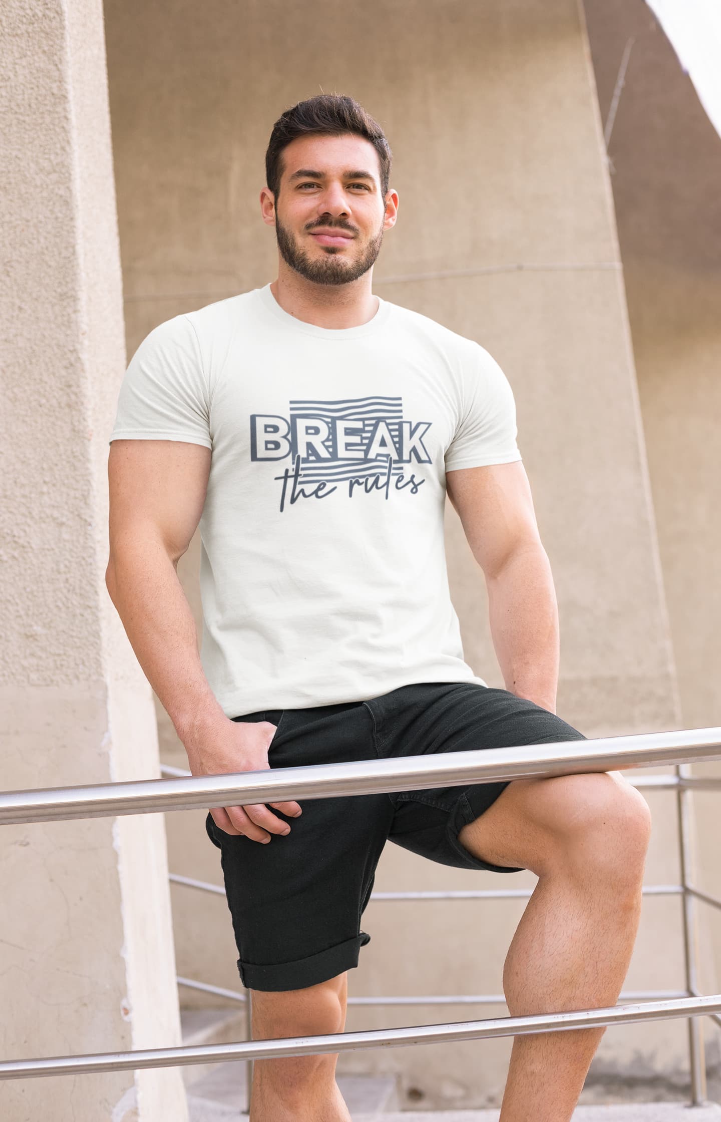 MENS WHITE ROUNDNECK T-SHIRT