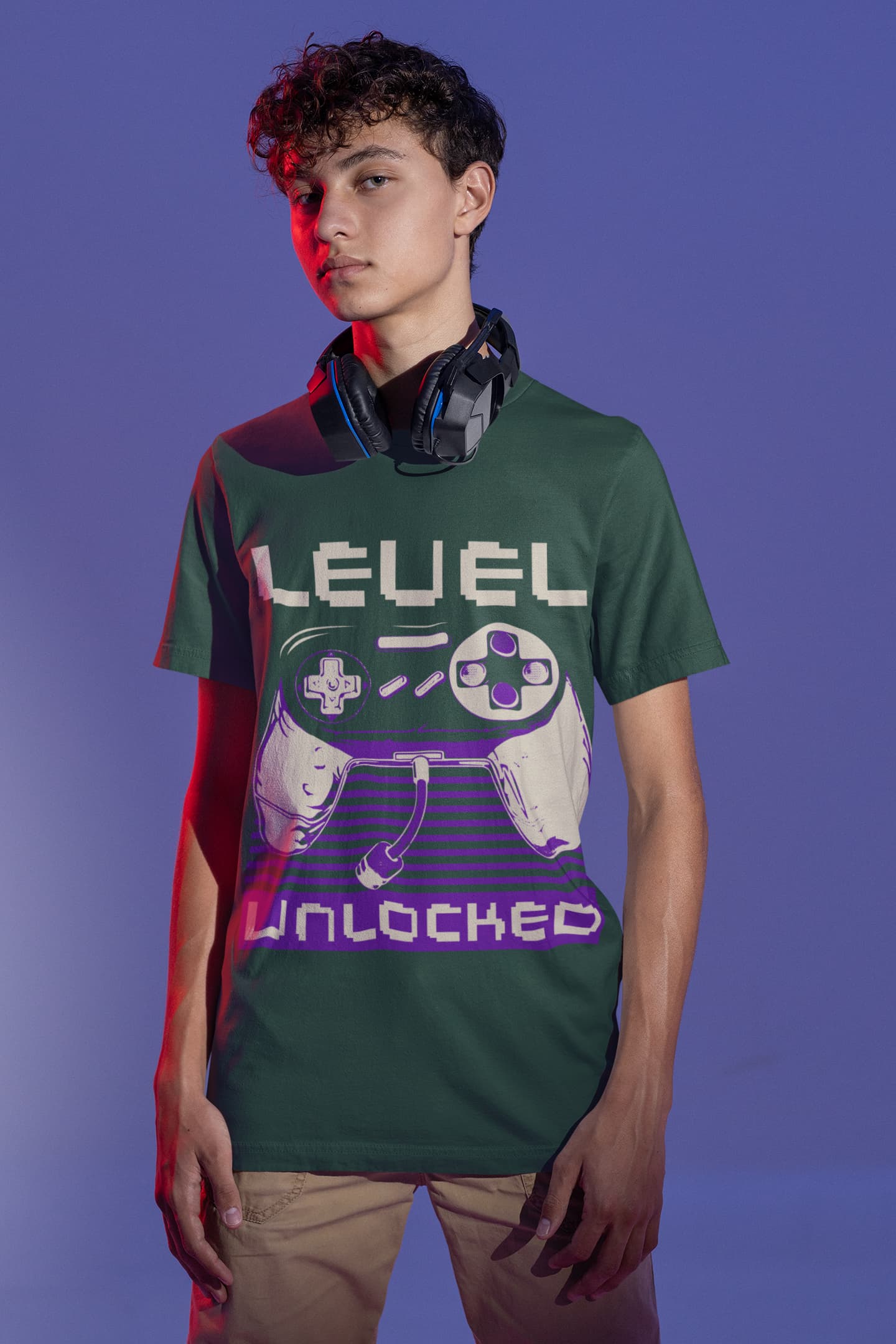 Men's Olive Green Round Neck T-shirts