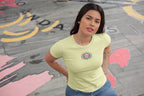 Women's Butter Yellow Round Neck T-shirts