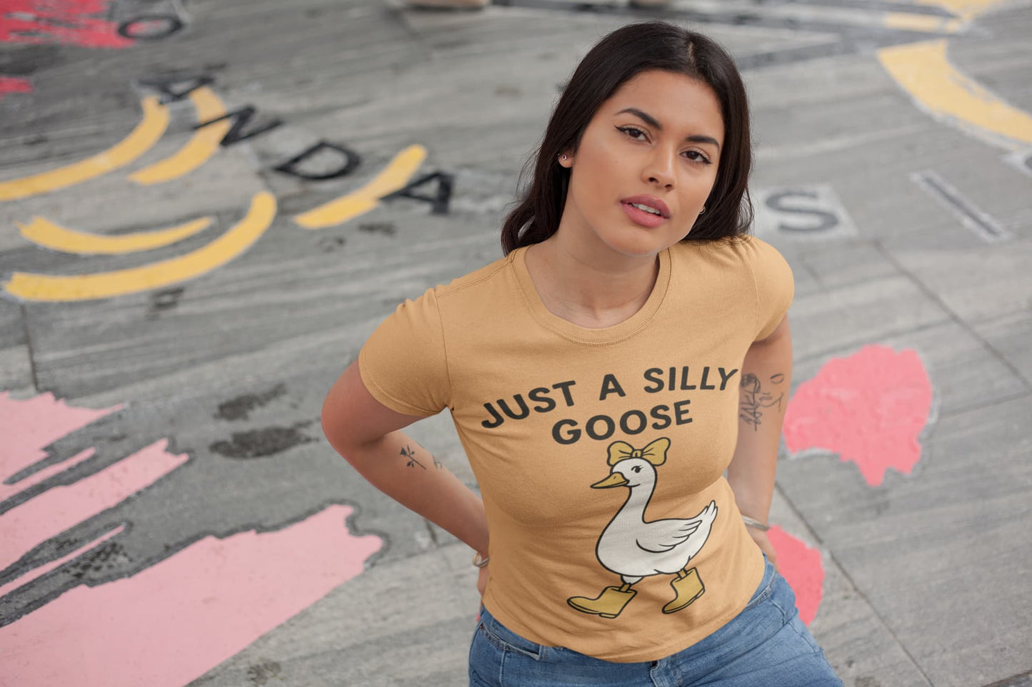 Women's Mustard Yellow Round Neck T-shirts