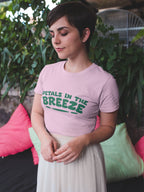 Women's Light Pink Round Neck T-shirts