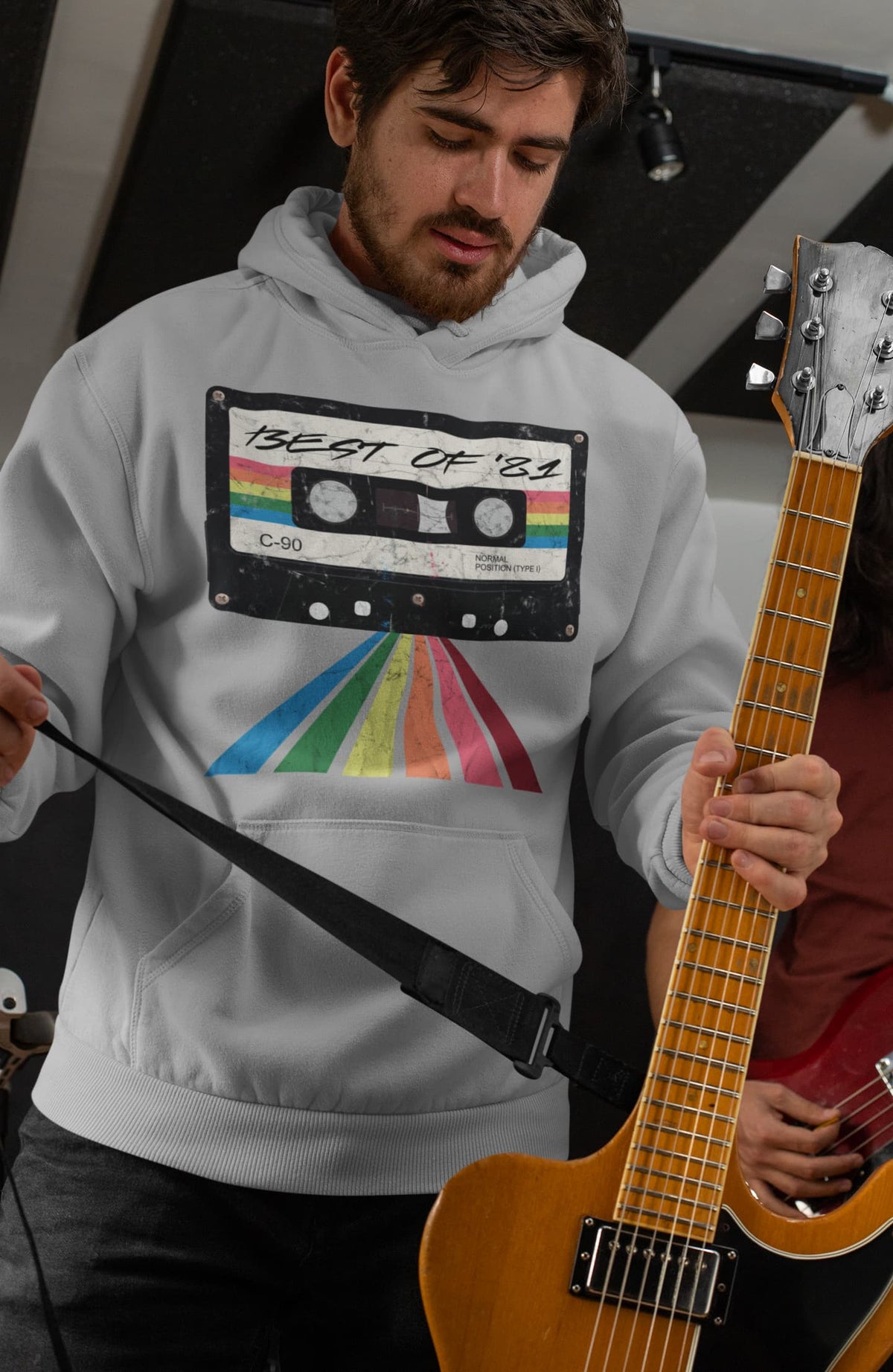 Men's Melange Grey Hoodies