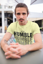 Men's Butter Yellow Round Neck T-shirts