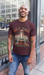 Men's Burgundy Round Neck T-shirts