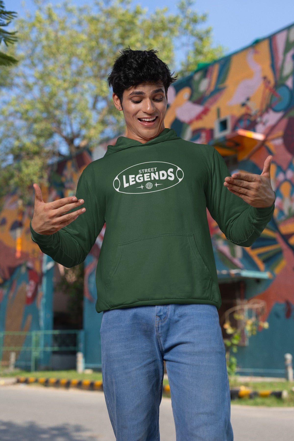Karavirs® Tide Olive Green oversized hoodie for men India