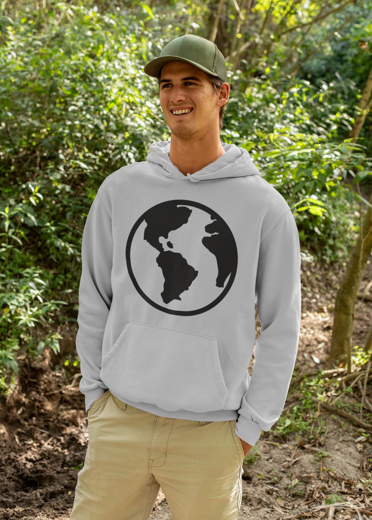 Men's Melange Grey Hoodies