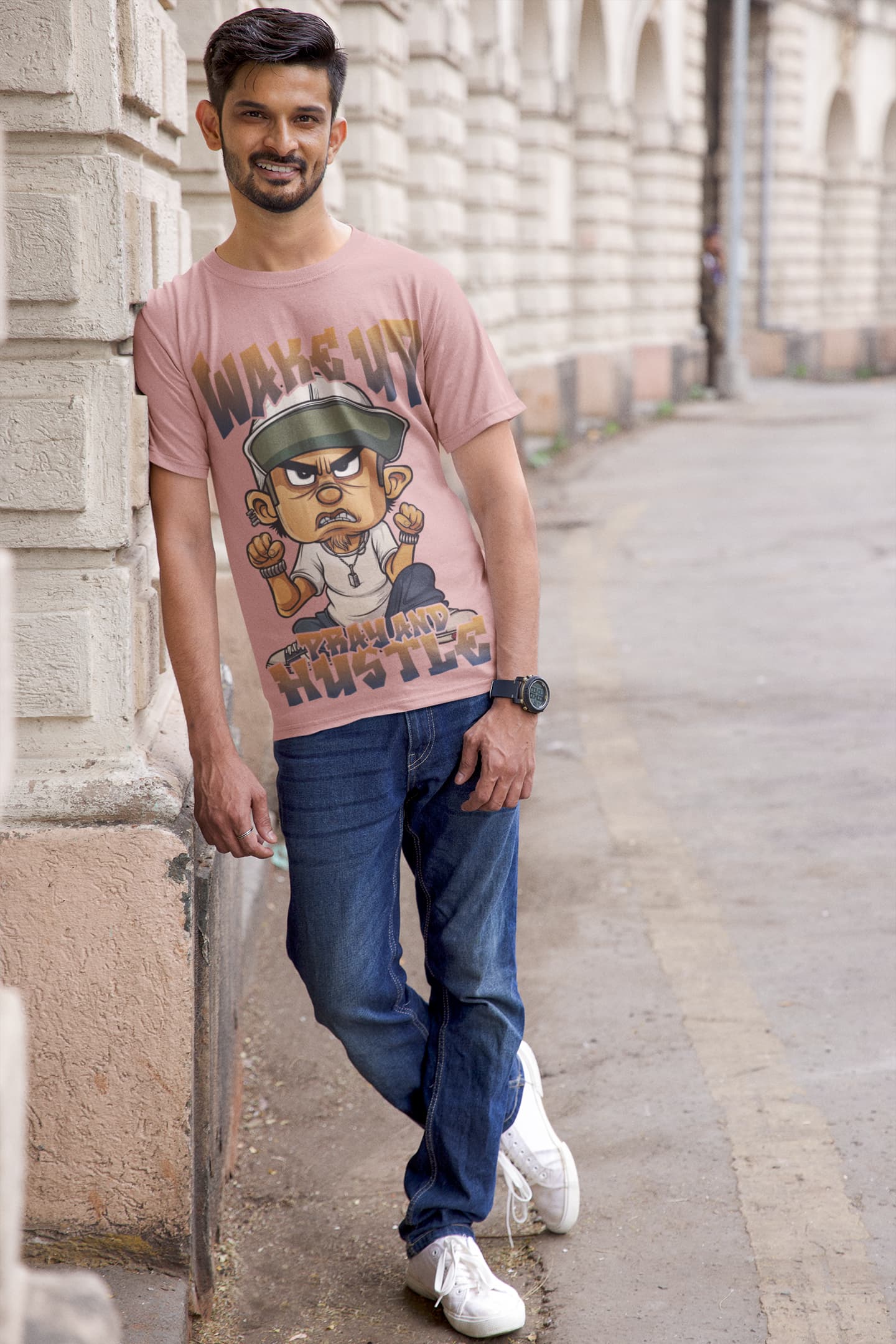 Men's Pastel Dusty Round Neck T-shirts