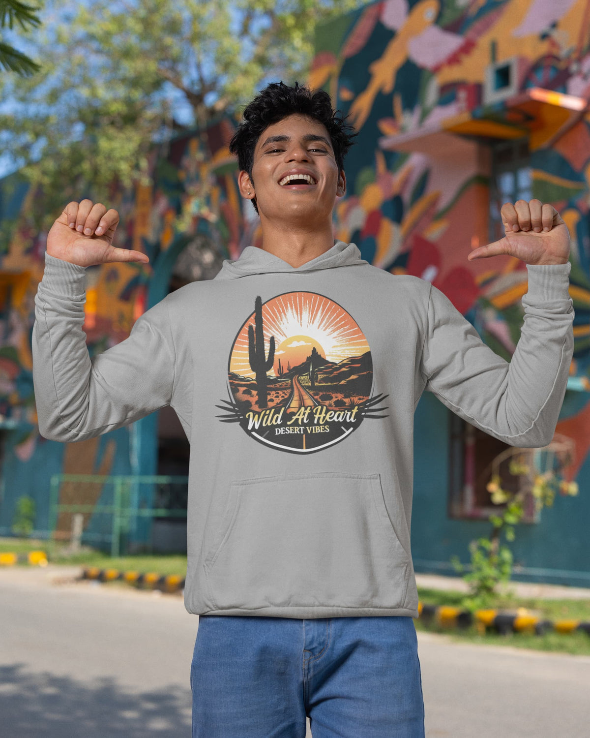 Men's Melange Grey Hoodies