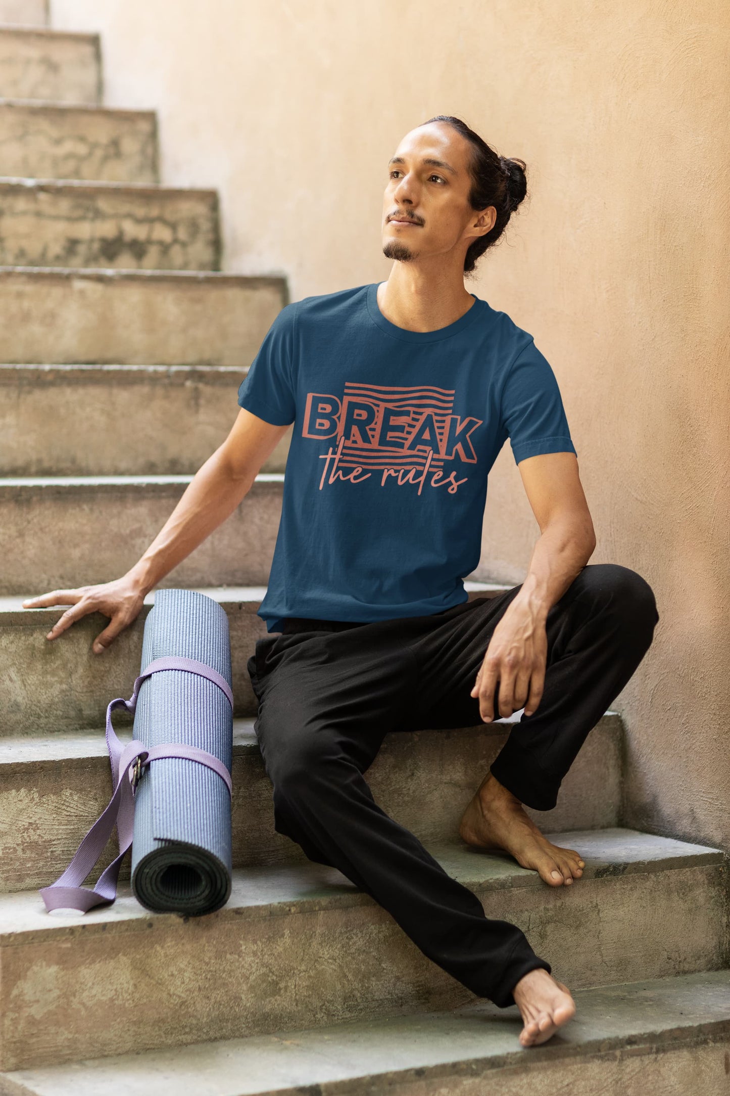 Men's Navy Blue Round Neck T-shirts