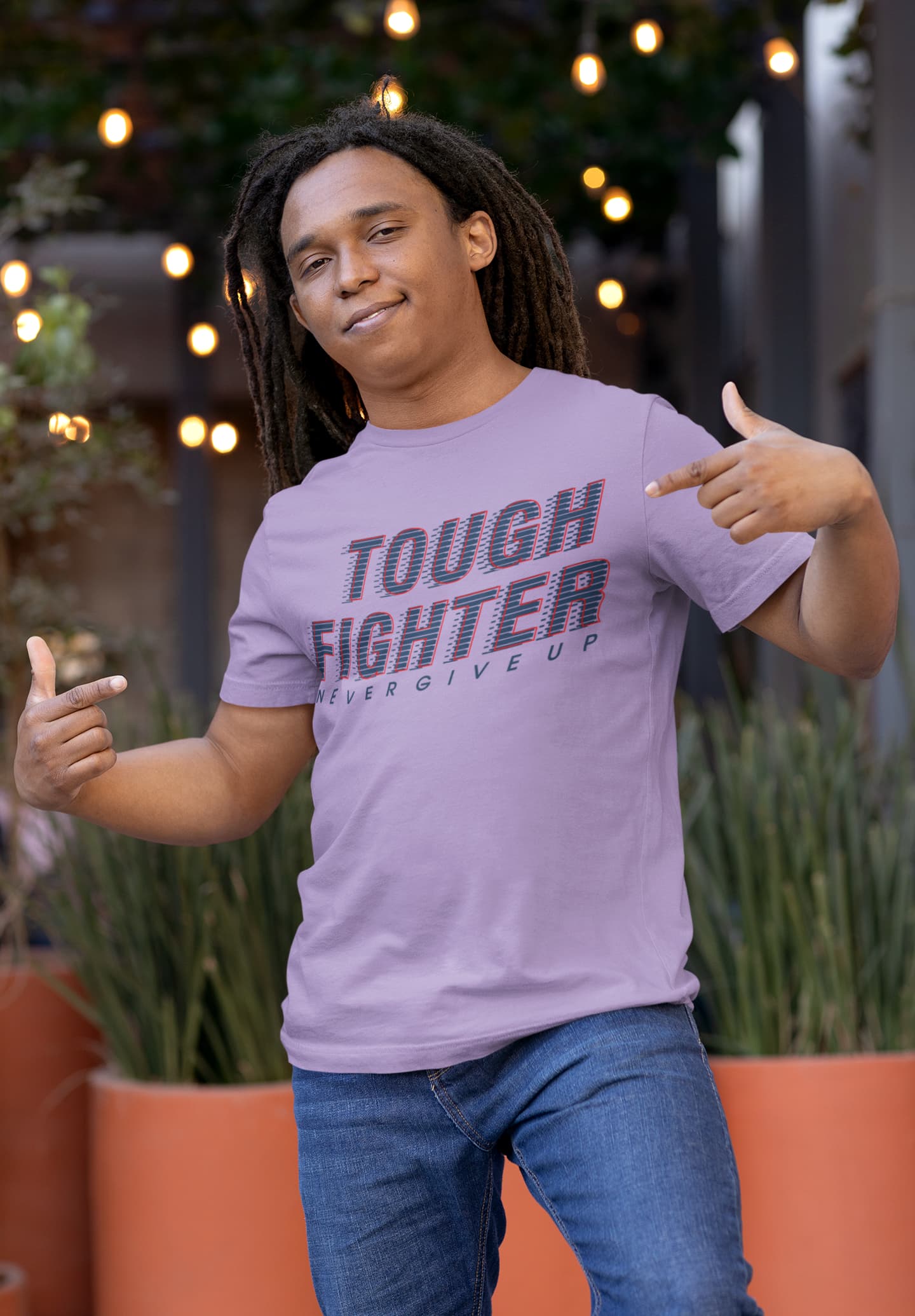 Men's Iris Lavender Round Neck T-shirts