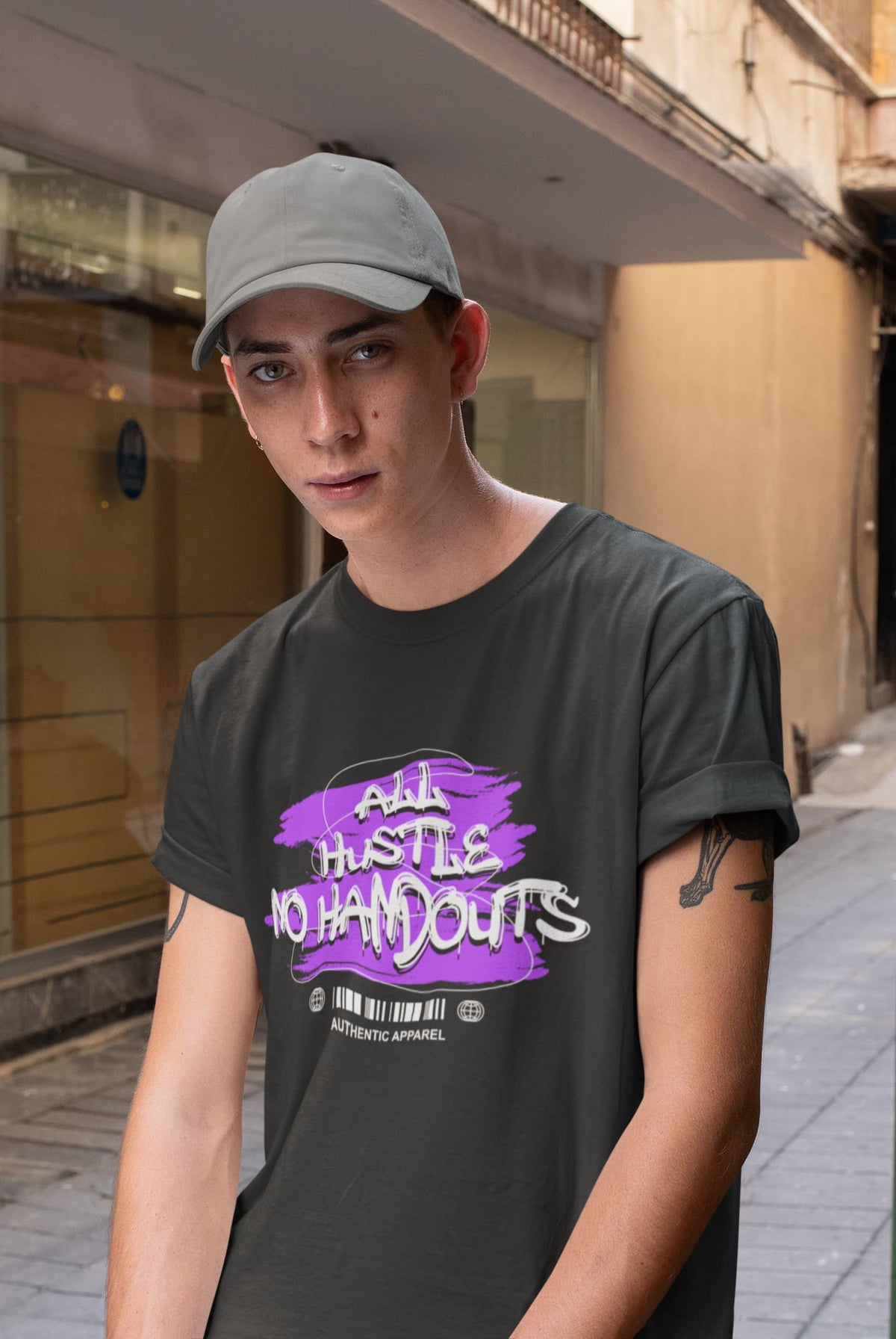 Karavirs® Purpose Black graphic tee for men India