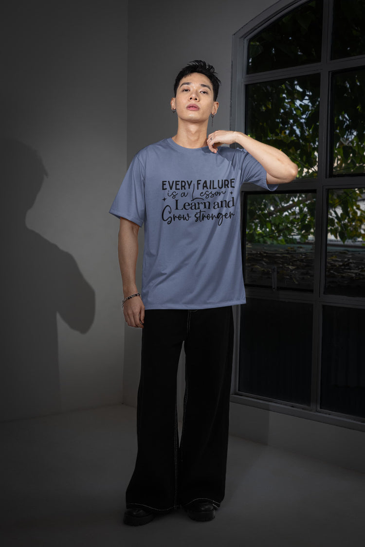 MENS STEEL GREY OVERSIZED T-SHIRT