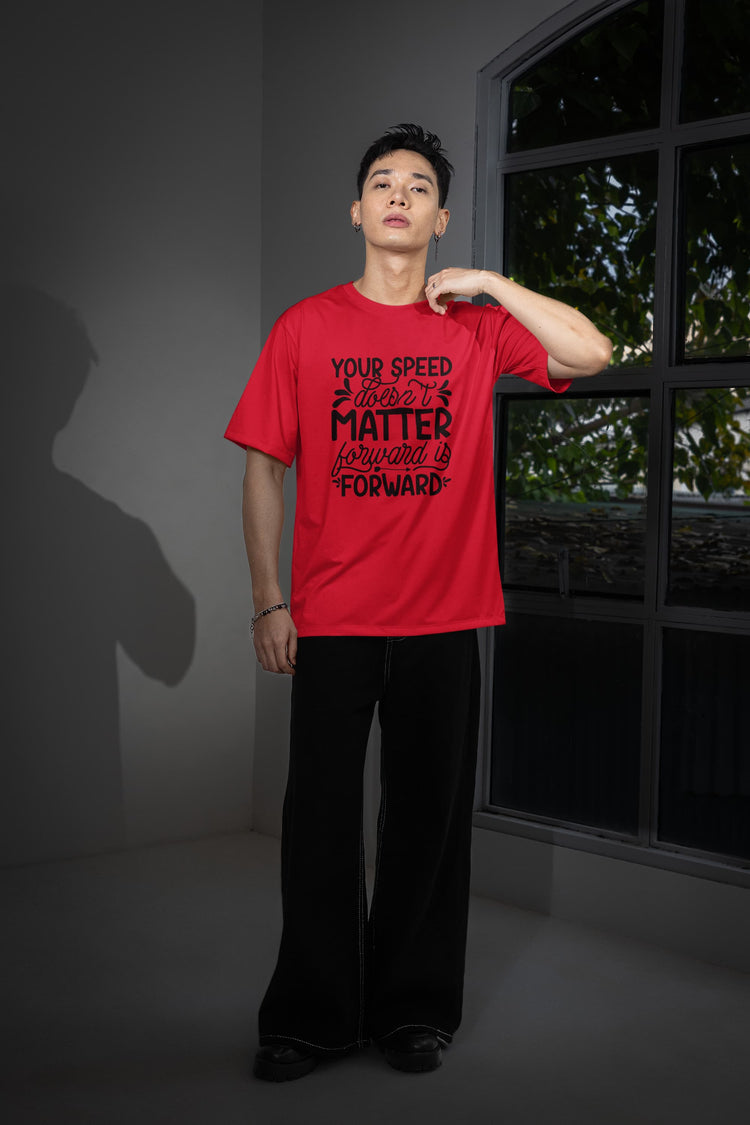 MENS RED OVERSIZED T-SHIRT
