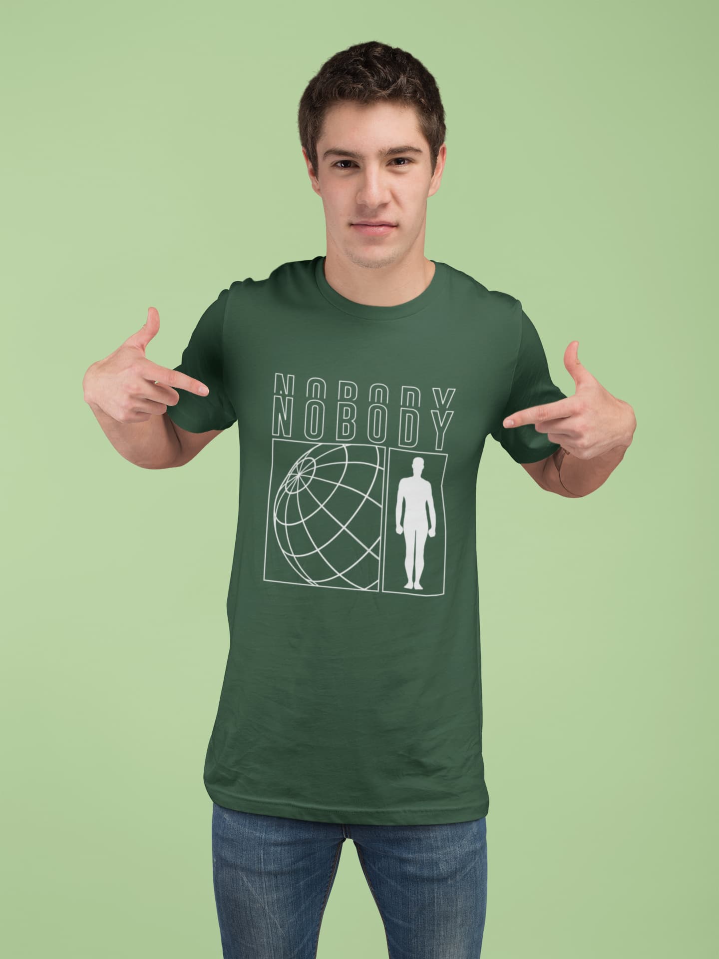 MENS OLIVE GREEN ROUNDNECK T-SHIRT