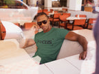 MENS OLIVE GREEN ROUNDNECK T-SHIRT