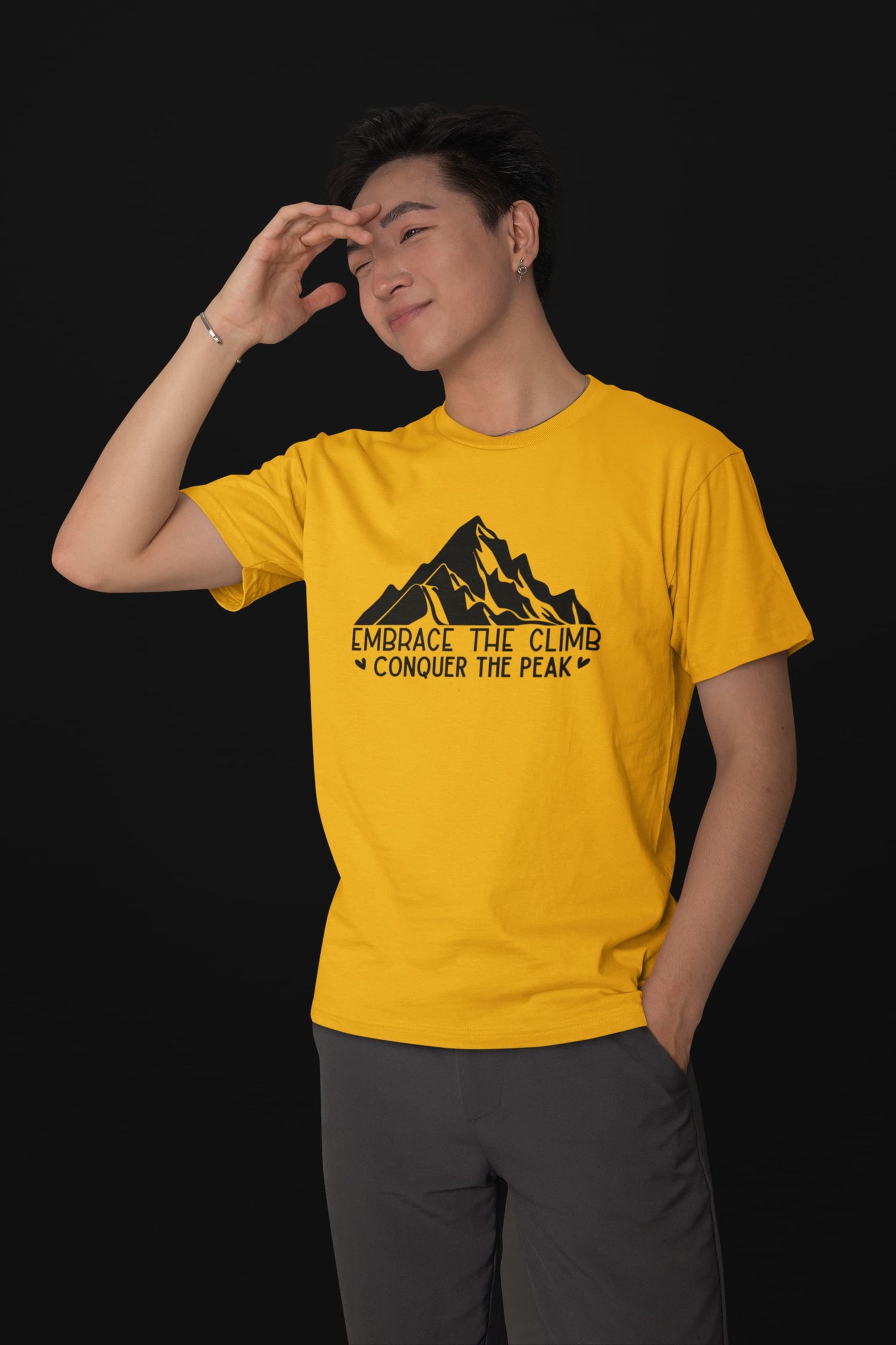 MENS GOLDEN YELLOW ROUNDNECK T-SHIRT