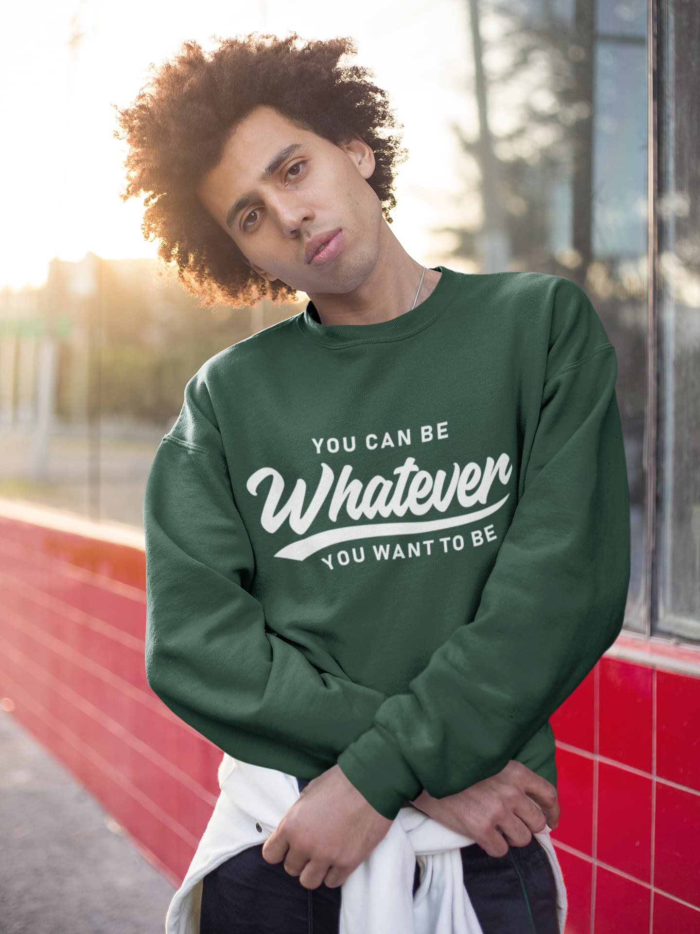Men's Olive Green Sweatshirts