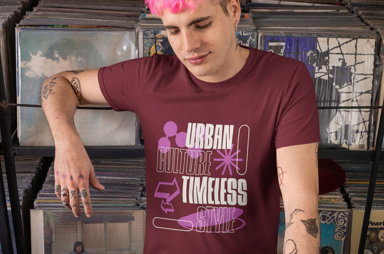 MENS MAROON ROUNDNECK T-SHIRT
