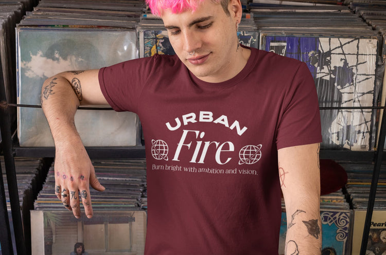 MENS MAROON ROUNDNECK T-SHIRT