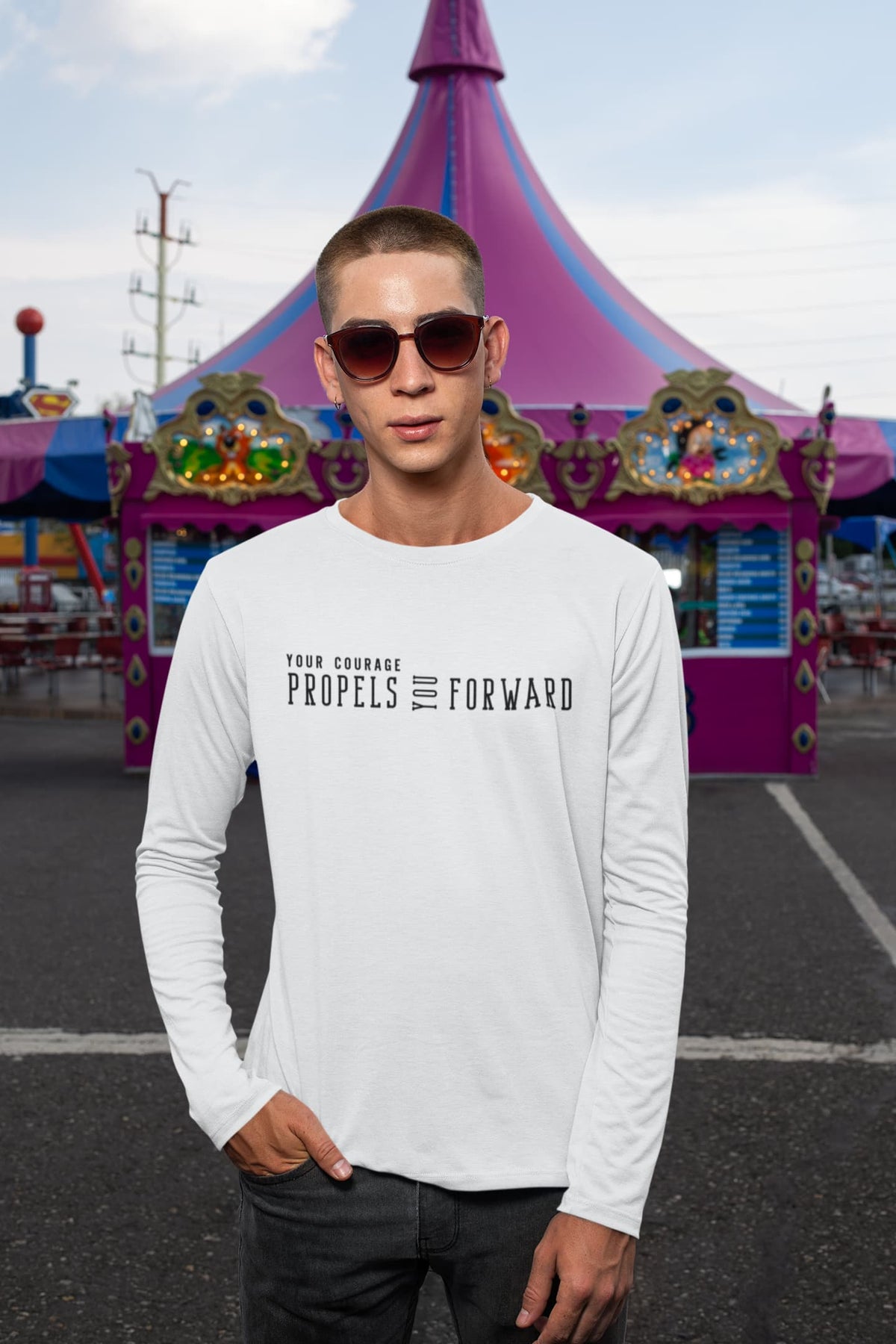 MENS WHITE ROUNDECK F/S T-SHIRT