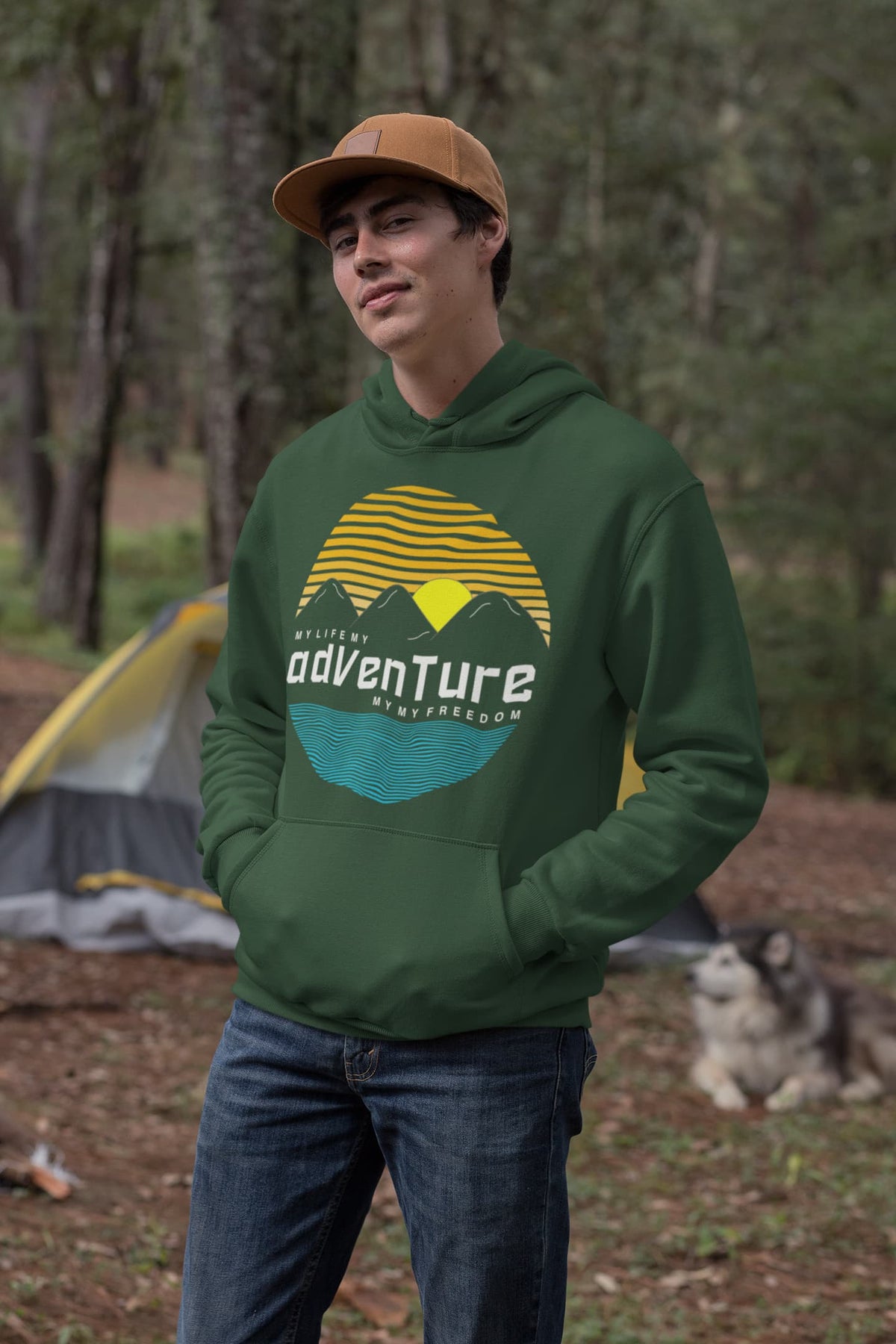 Men's Olive Green Hoodies