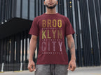 Men's Maroon Round Neck T-shirts
