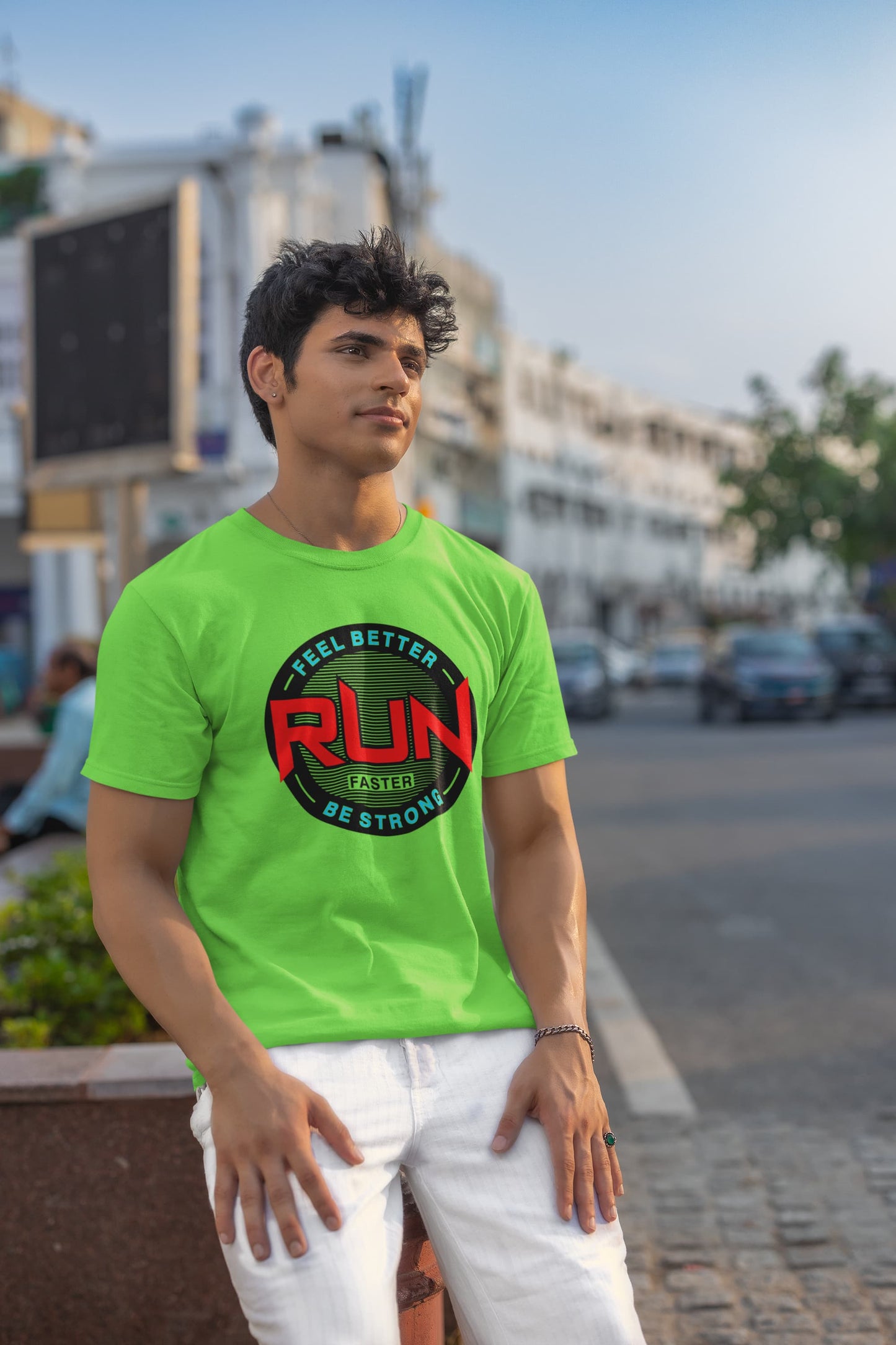 MENS LIRIL GREEN ROUNDNECK T-SHIRT