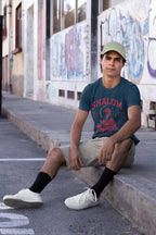 Men's Navy Blue Round Neck T-shirts