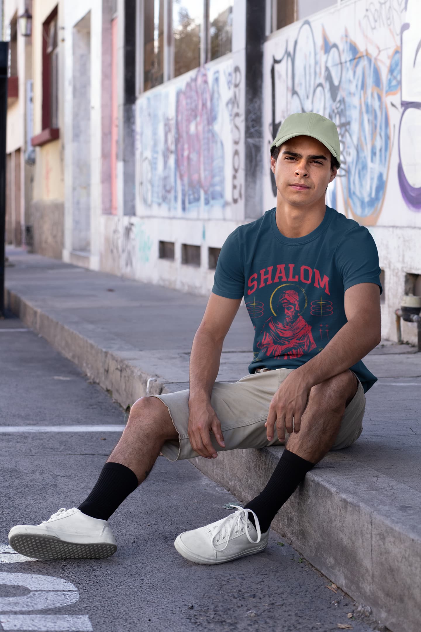 Men's Navy Blue Round Neck T-shirts