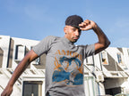 Men's Melange Grey Round Neck T-shirts