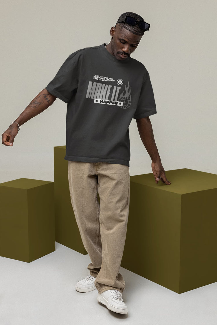 UNISEX BLACK OVERSIZED T-SHIRT