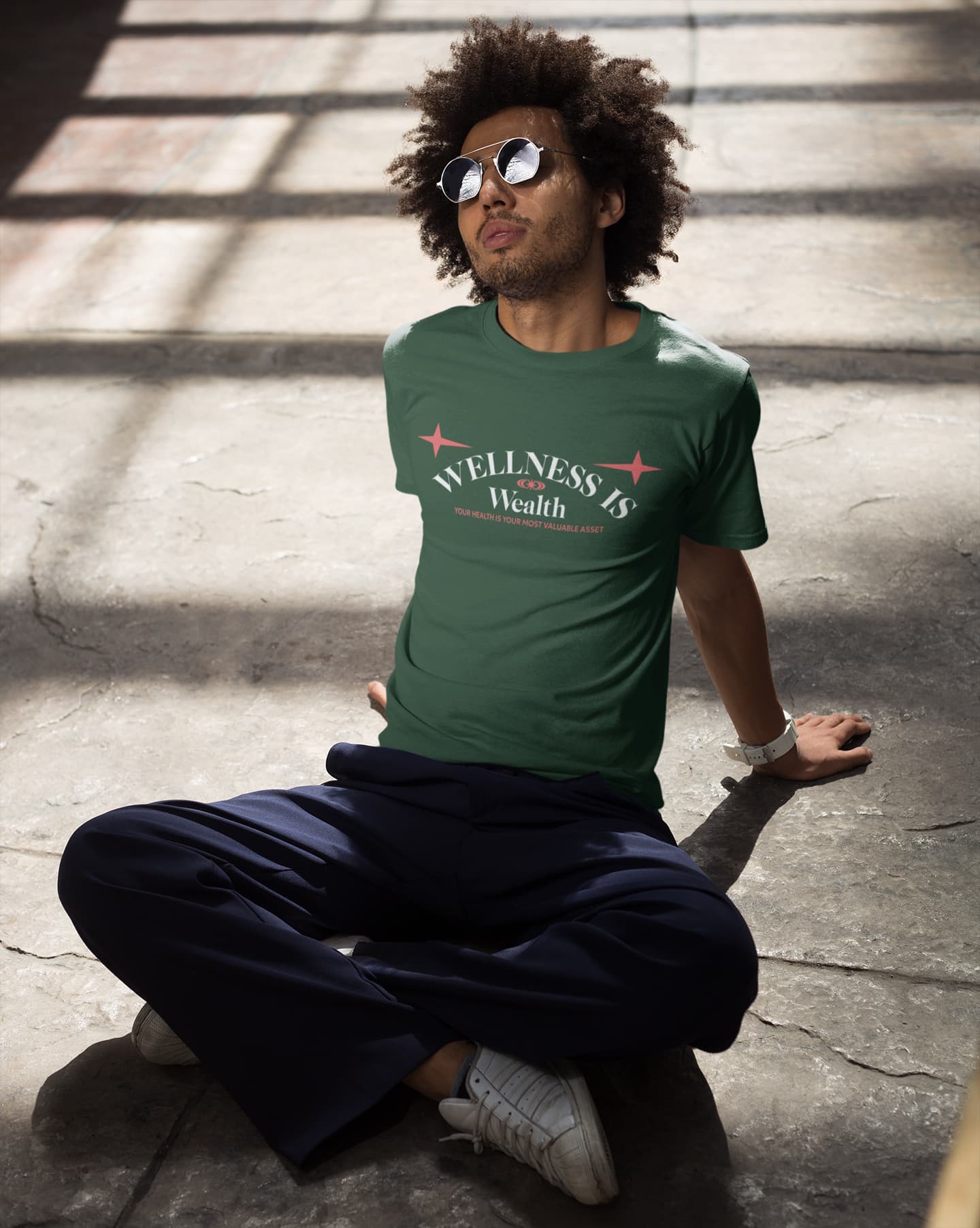 MENS OLIVE GREEN ROUNDNECK T-SHIRT