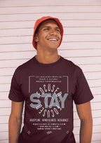 Men's Burgundy Round Neck T-shirts