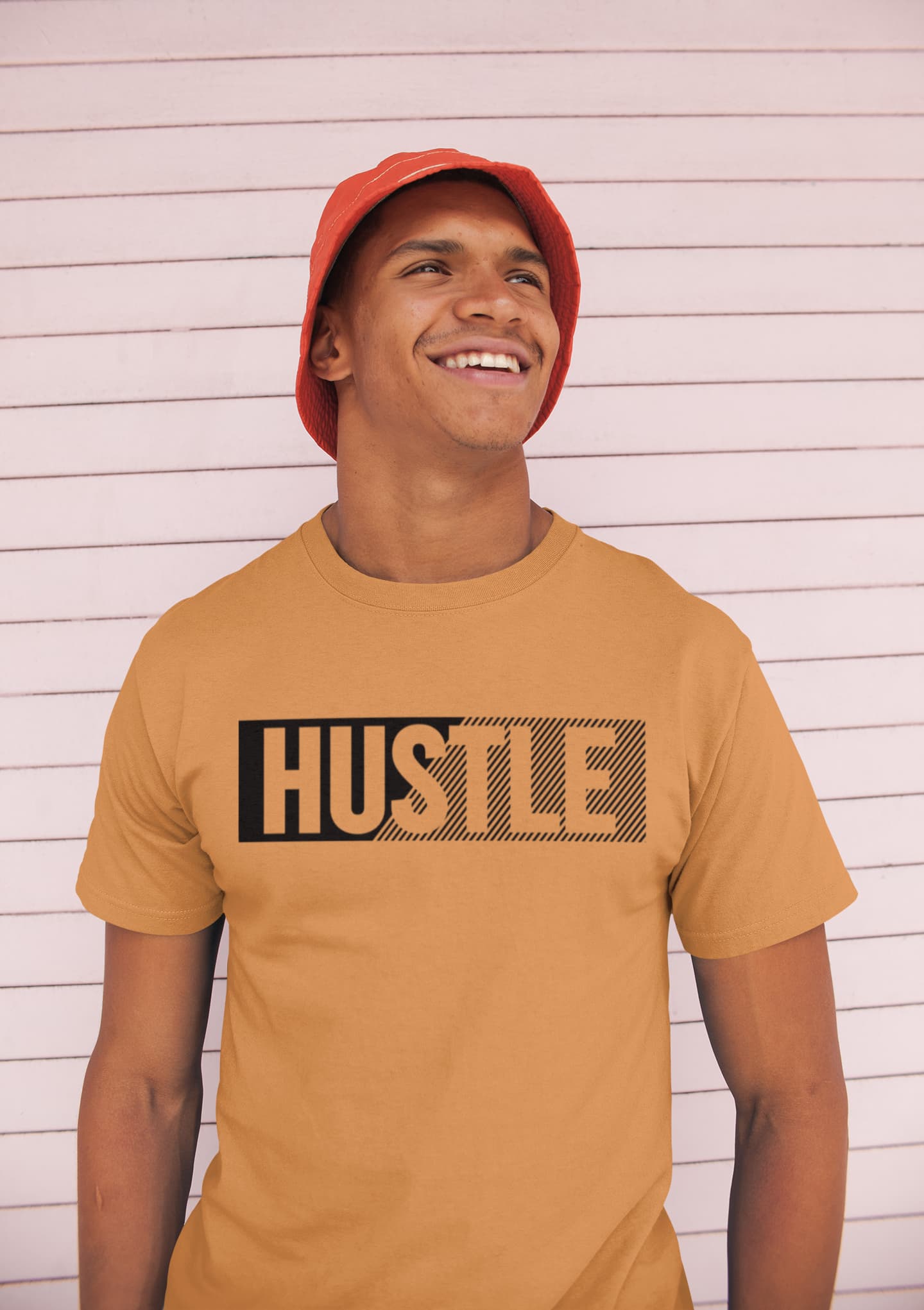 Men's Mustard Yellow Round Neck T-shirts