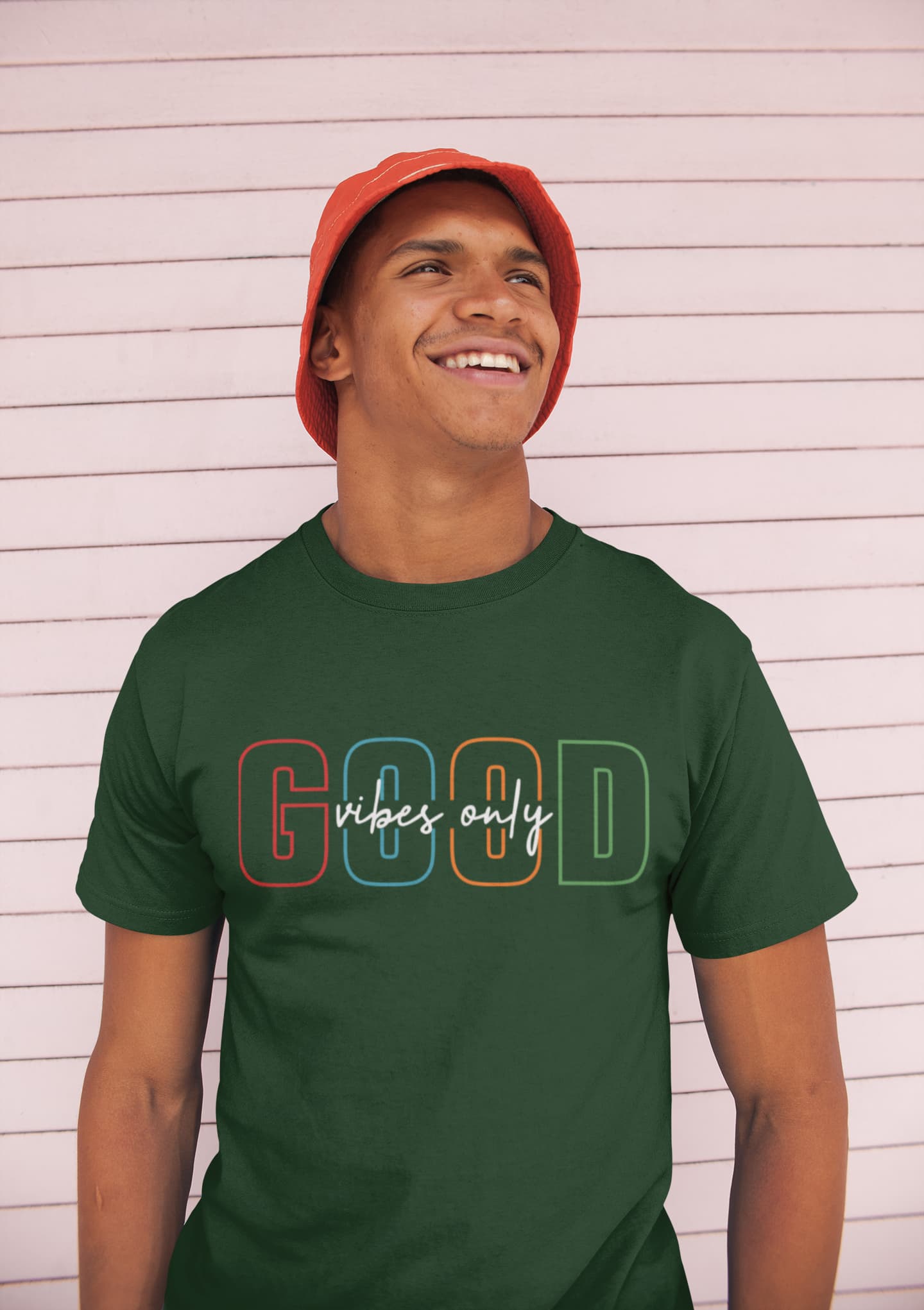 Men's Olive Green Round Neck T-shirts
