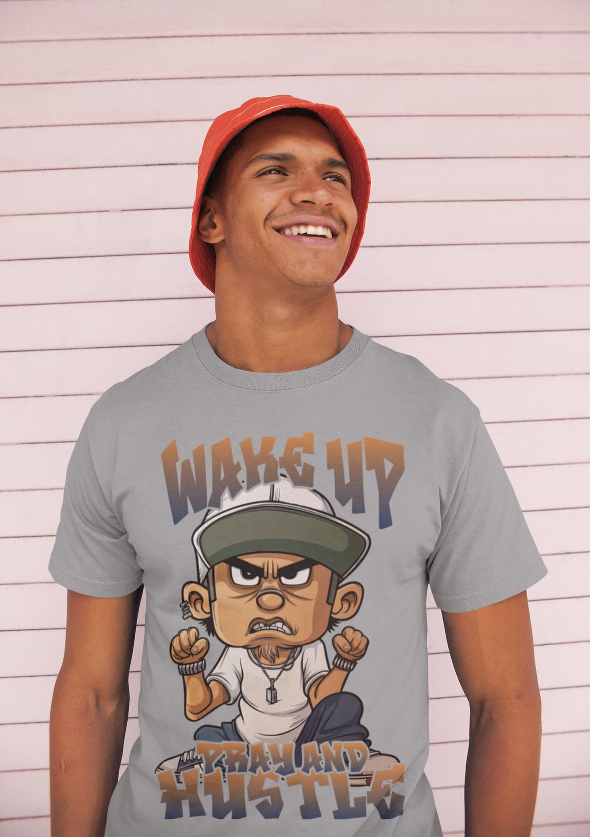 Men's Melange Grey Round Neck T-shirts